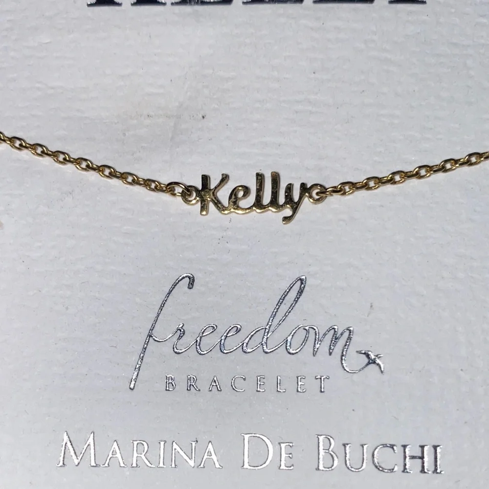Kelly Gold Nameplate Bracelet - KELLY